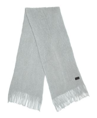 Women Wide Knit Ribbed Scarf