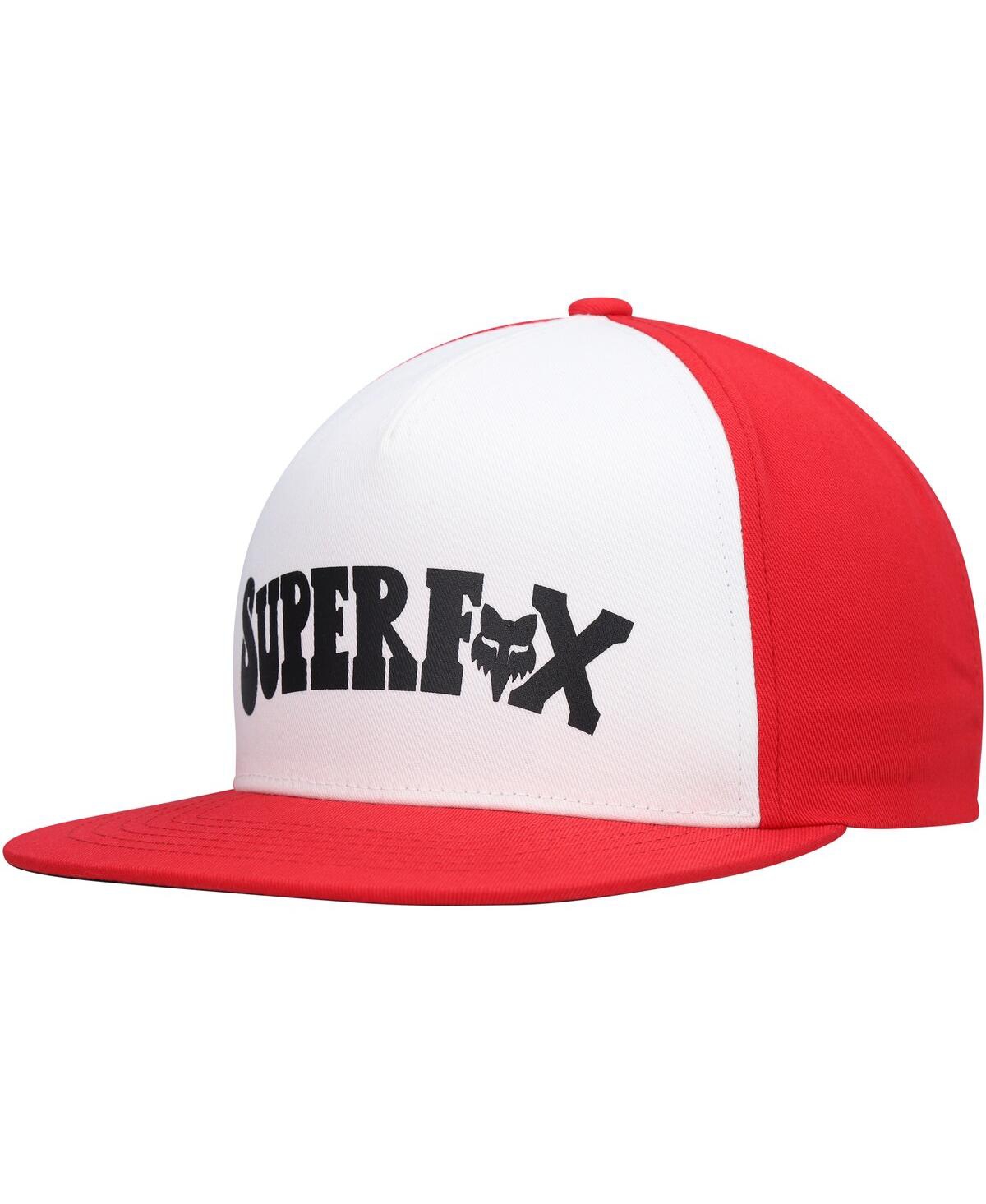 Shop Fox Men's White  Super Trik Snapback Hat