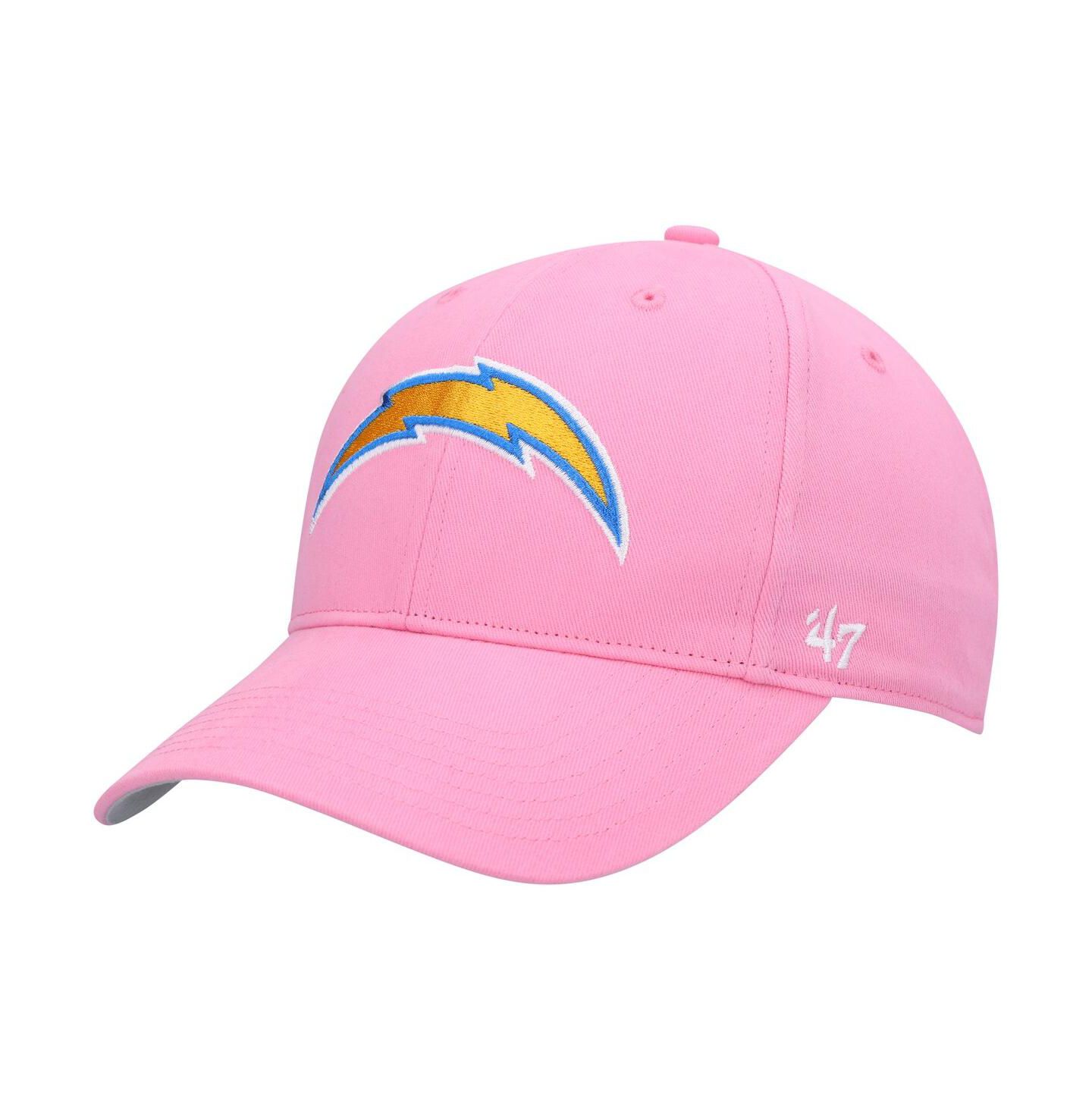 Кепка '47 Brand Pink Los Angeles Chargers Rose MVP Adjustable Hat для девочек — фото 1