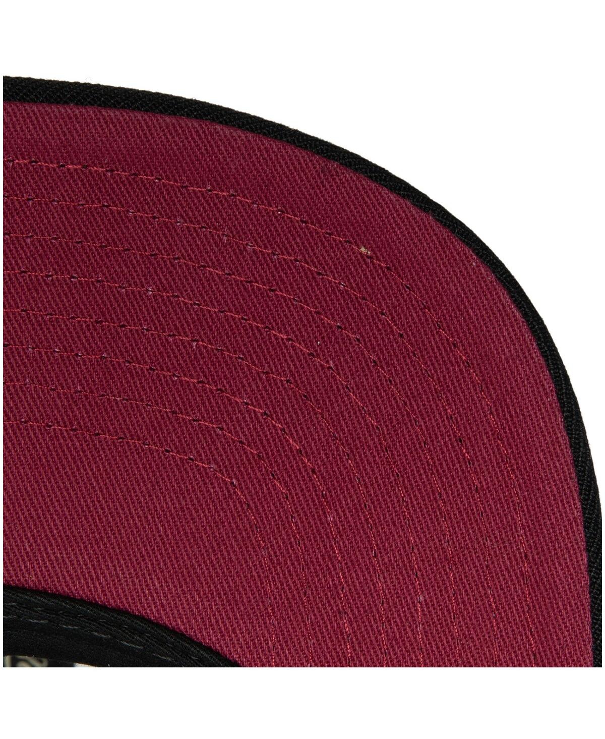 Mitchell & Ness Men's  Black Cleveland Cavaliers Hardwood Classics Script 2.0 Snapback Hat In Black