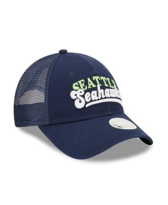 Women's College Navy Seattle Seahawks Team Trucker 9FORTY Snapback Hat