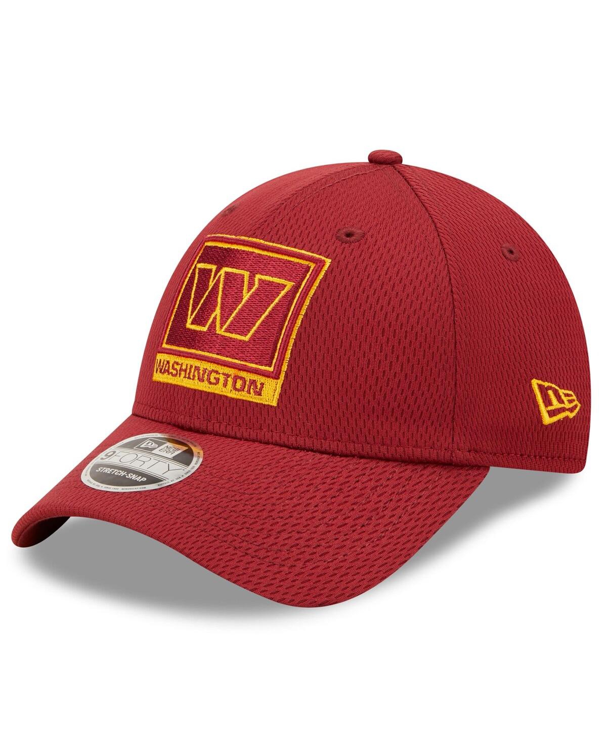 Shop New Era Men's  Burgundy Washington Commanders Framed Af 9forty Snapback Hat