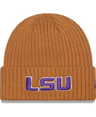 New Era Men's Light Brown LSU Tigers Core Classic Cuffed Knit Hat - Macy's