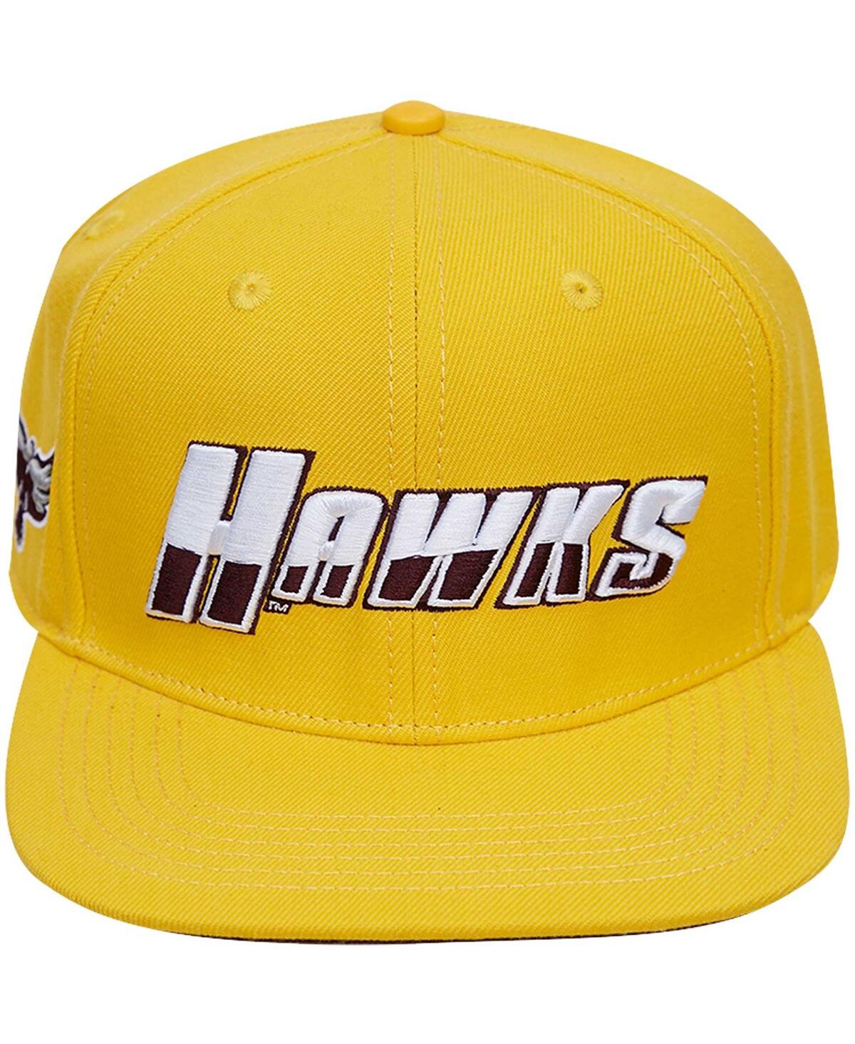 Pro Standard Gold Maryland Eastern Shore Hawks Evergreen Hawks Snapback Hat In Gold