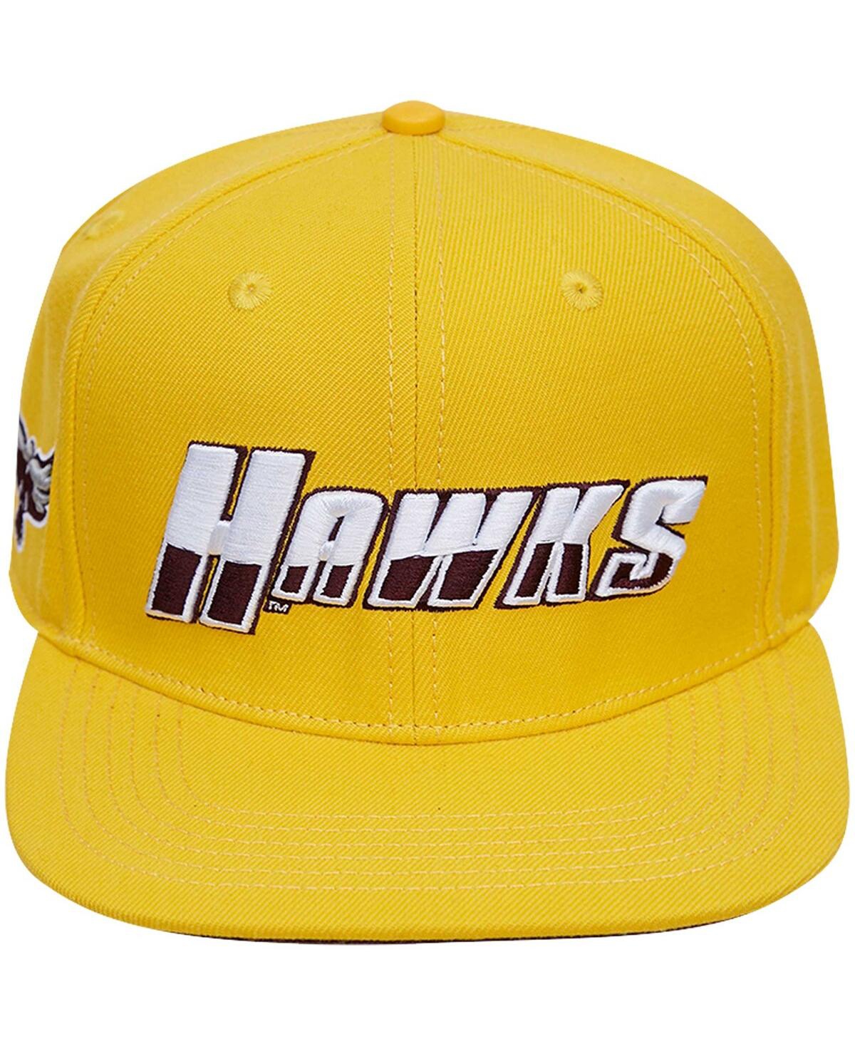 Shop Pro Standard Men's  Gold Maryland Eastern Shore Hawks Evergreen Hawks Snapback Hat