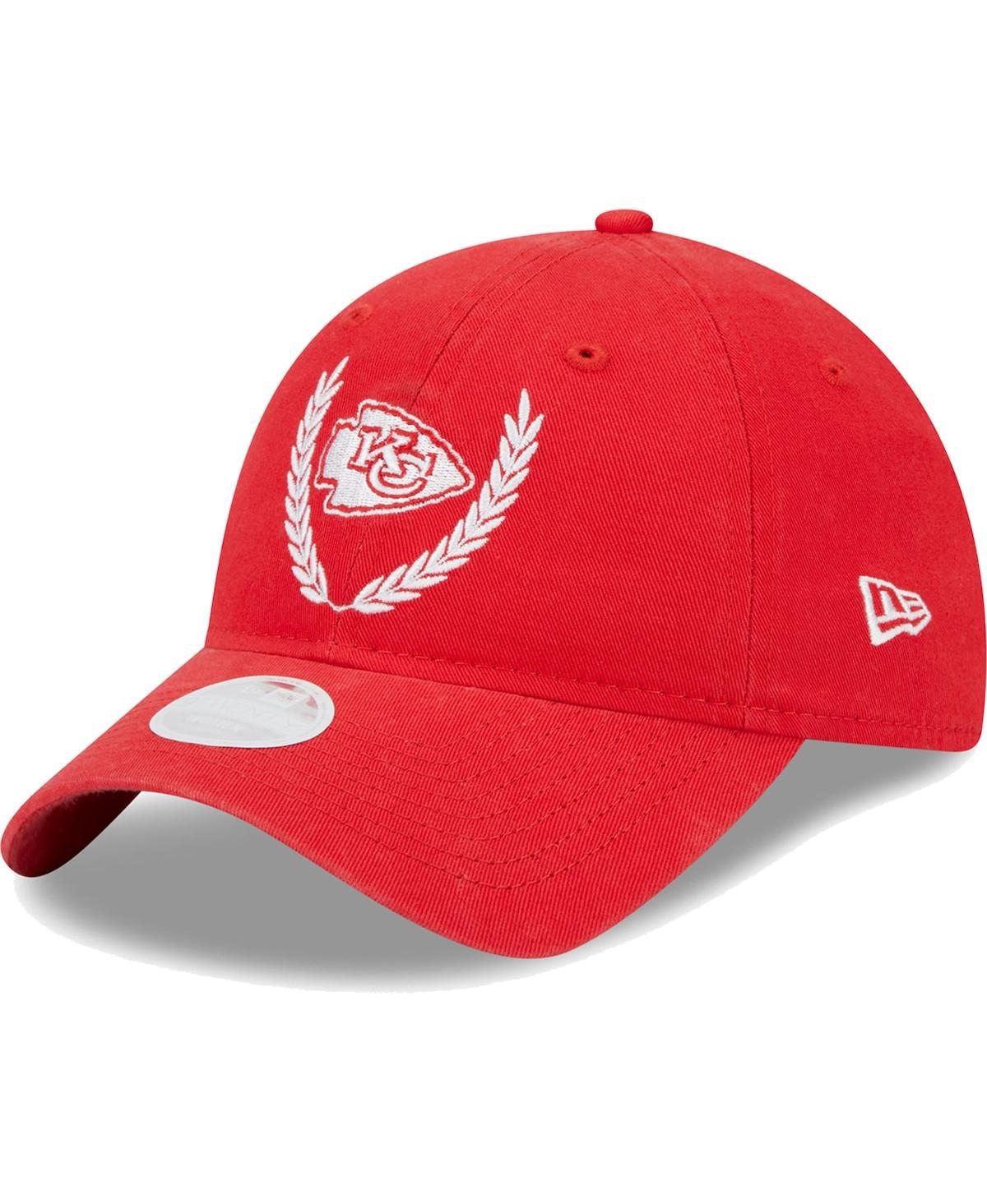 Shop New Era Women's  Red Kansas City Chiefs Leaves 9twenty Adjustable Hat