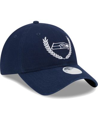 Women's College Navy Seattle Seahawks Leaves 9TWENTY Adjustable Hat