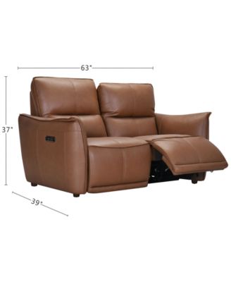 Polner 63" Leather Power Motion Loveseat, Created for Macy's