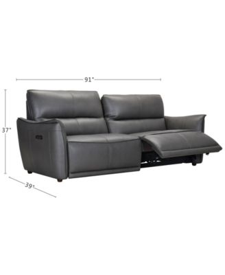 Polner 91" Leather Power Motion Sofa, Created for Macy's