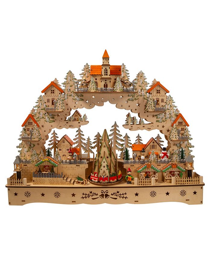 Kurt Adler 18.5" Battery Operated LED Musical Christmas Village with