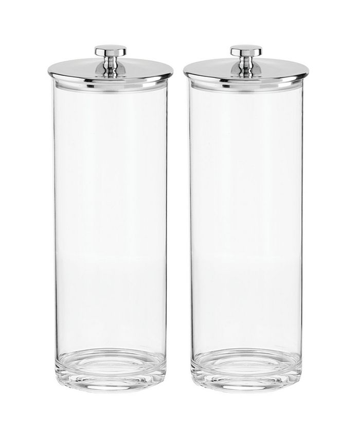 mDesign Tall Kitchen Apothecary Airtight Canister Jars 2 Pack Clear
