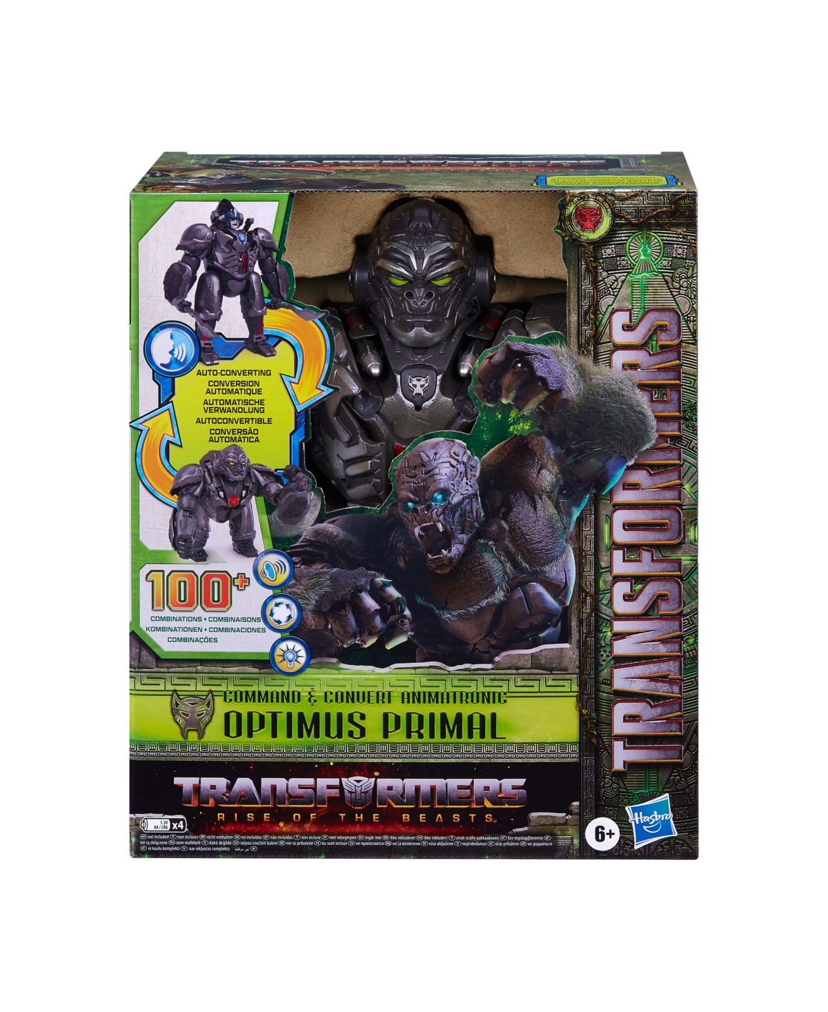 Transformers : Rise Of The Beasts Command & Convert Animatronic Optimus Primal In No Color