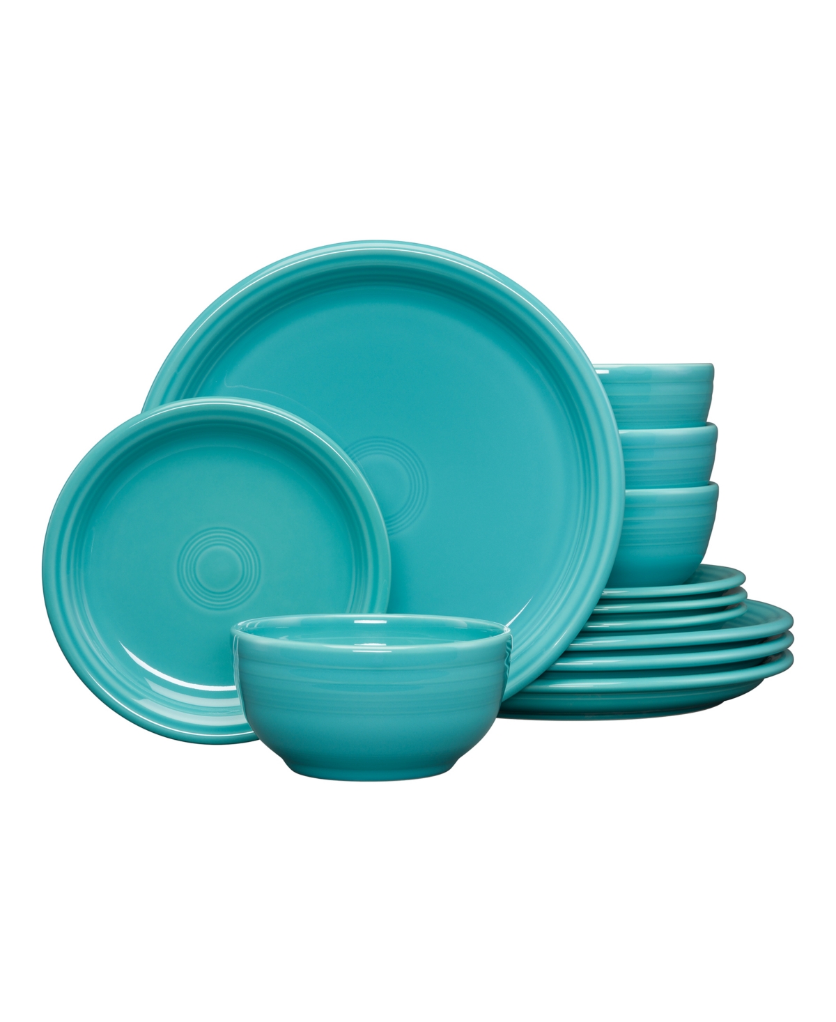 Fiesta Bistro Coupe 12-piece Dinnerware Set, Service For 4 In Turquoise