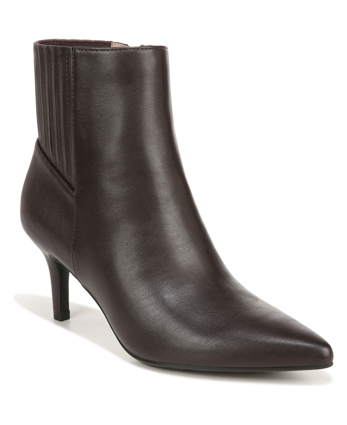 Sienna Dress Booties - Chocolate Faux Leather