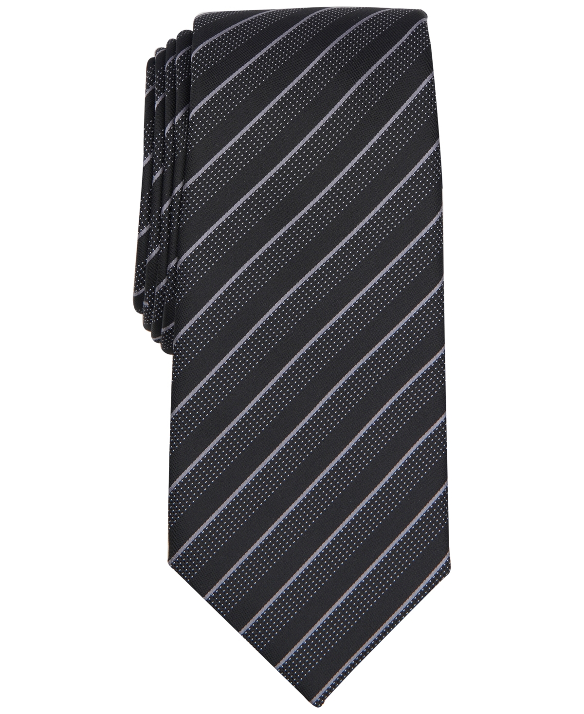 Alfani Men's Vinton Stripe Tie, Created For Macy's In Black