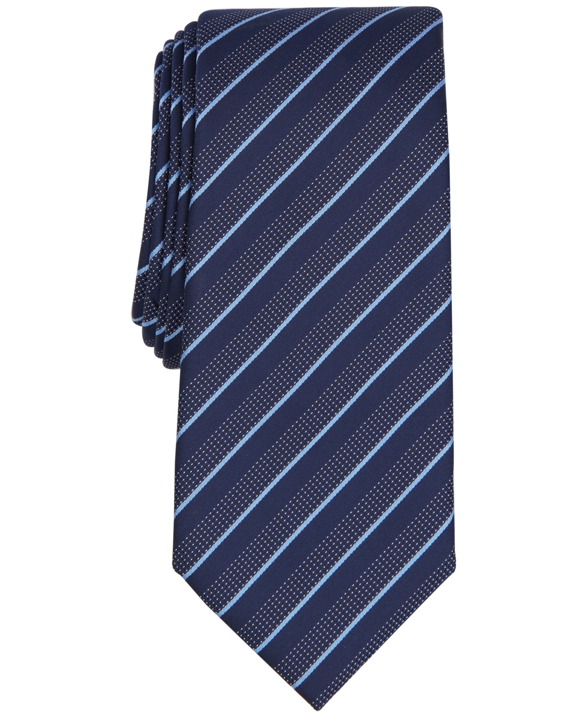 Alfani Men's Vinton Stripe Tie, Created For Macy's In Navy