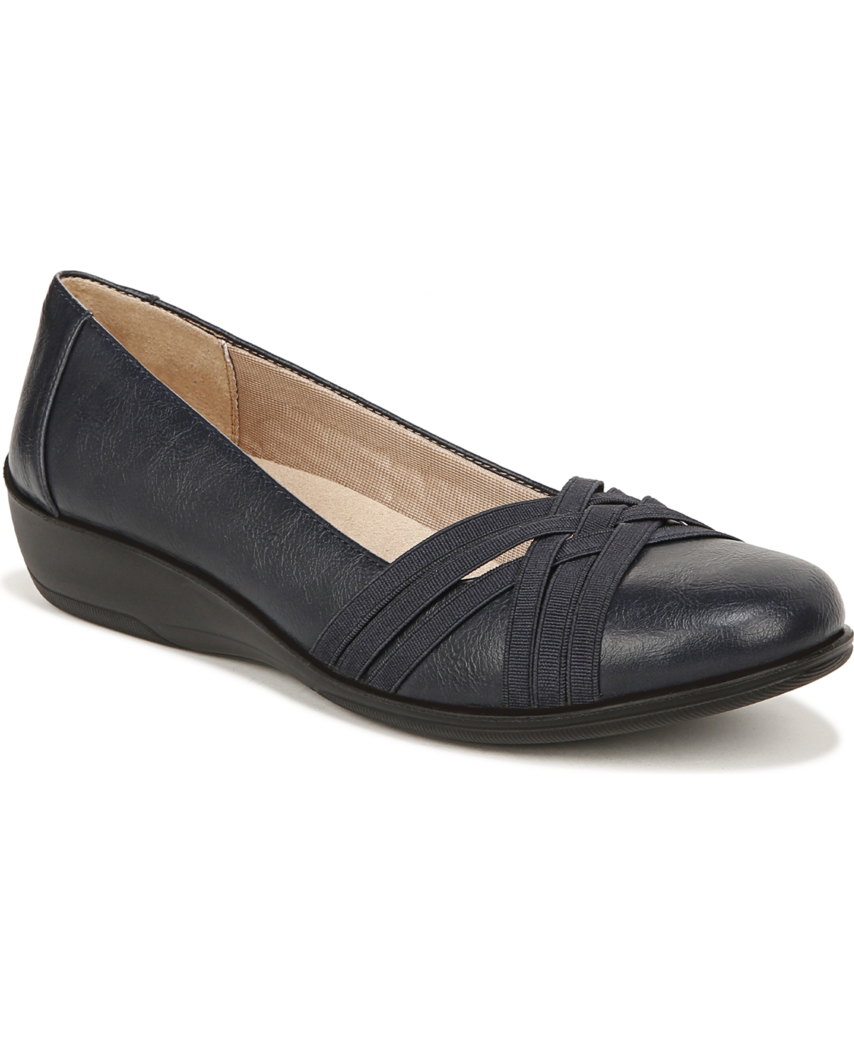 Women's Incredible 2 Slip On Ballet Flats - Lux Navy Faux Leather