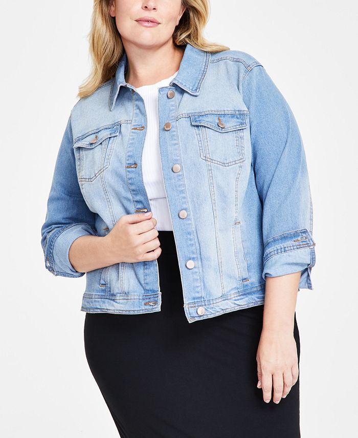 Dollhouse Trendy Plus Size Denim Jacket Macy's