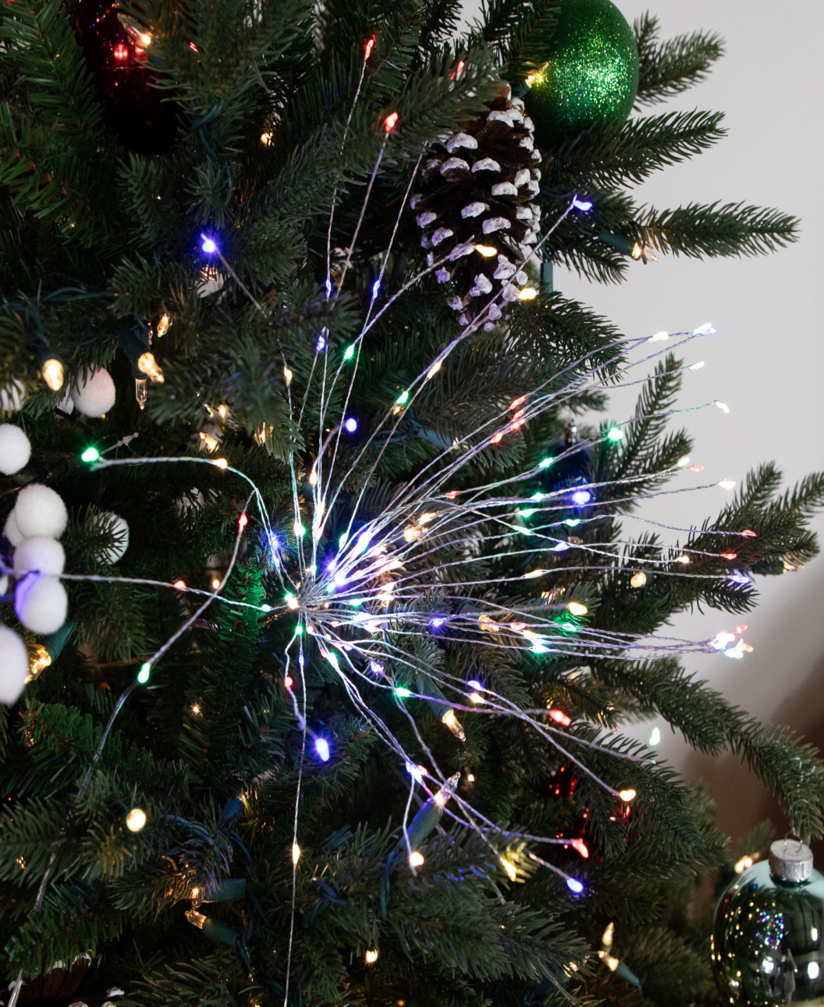 Shop Northlight 20" Light Emitting Diode (led) Lighted Firework Branch Christmas Decoration Lights In Silver