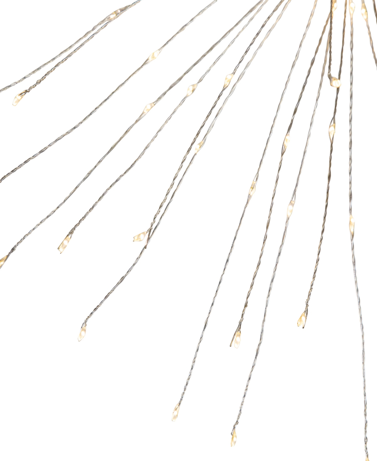 Northlight 20" Light Emitting Diode (led) Lighted Firework Branch Christmas Decoration Warm Lights In Silver