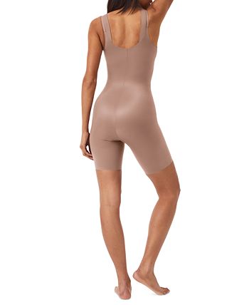 Spanx 991 Open Bust Bodysuit Mid Thigh Slimplicity Sleek Compression Control