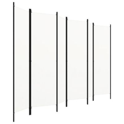 6-Panel Room Divider White 118.1"x70.9"