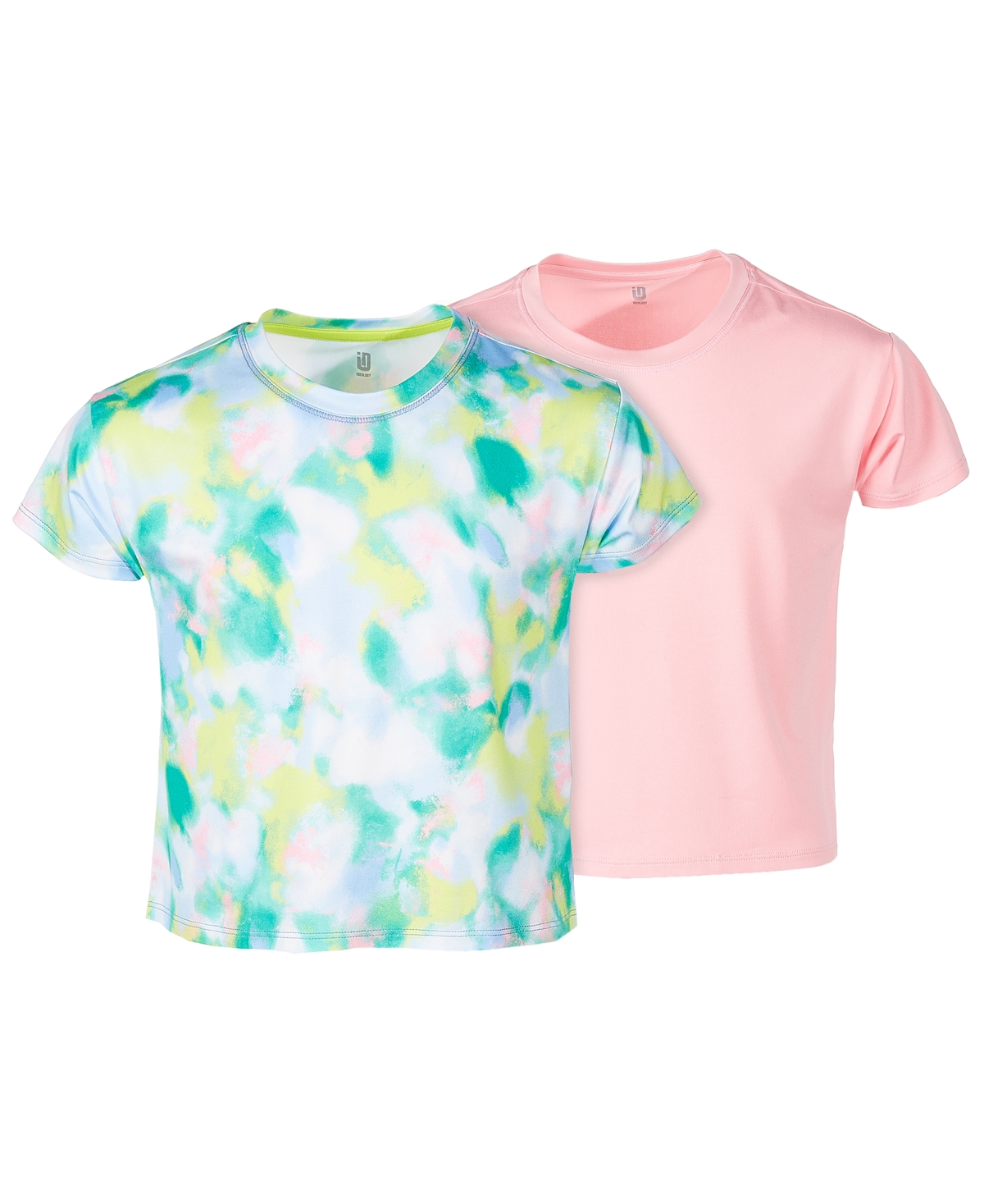 Shop Id Ideology Big Girls Short-sleeve T-shirts, 2 Pack, Created For Macy's In Abstrct,pink Ic