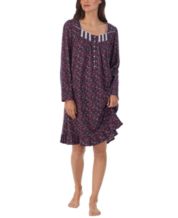Short Eileen West Cotton Knit Cap Sleeve Nightgown - Whirlwind Ditsy