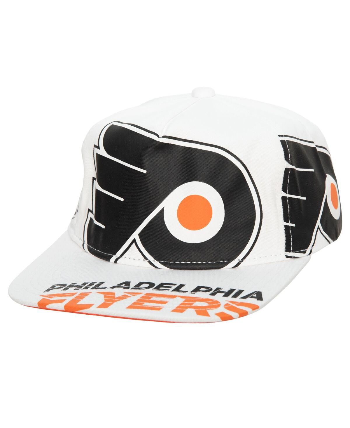 Mitchell & Ness Men's  White Philadelphia Flyers In Your Face Deadstock Snapback Hat