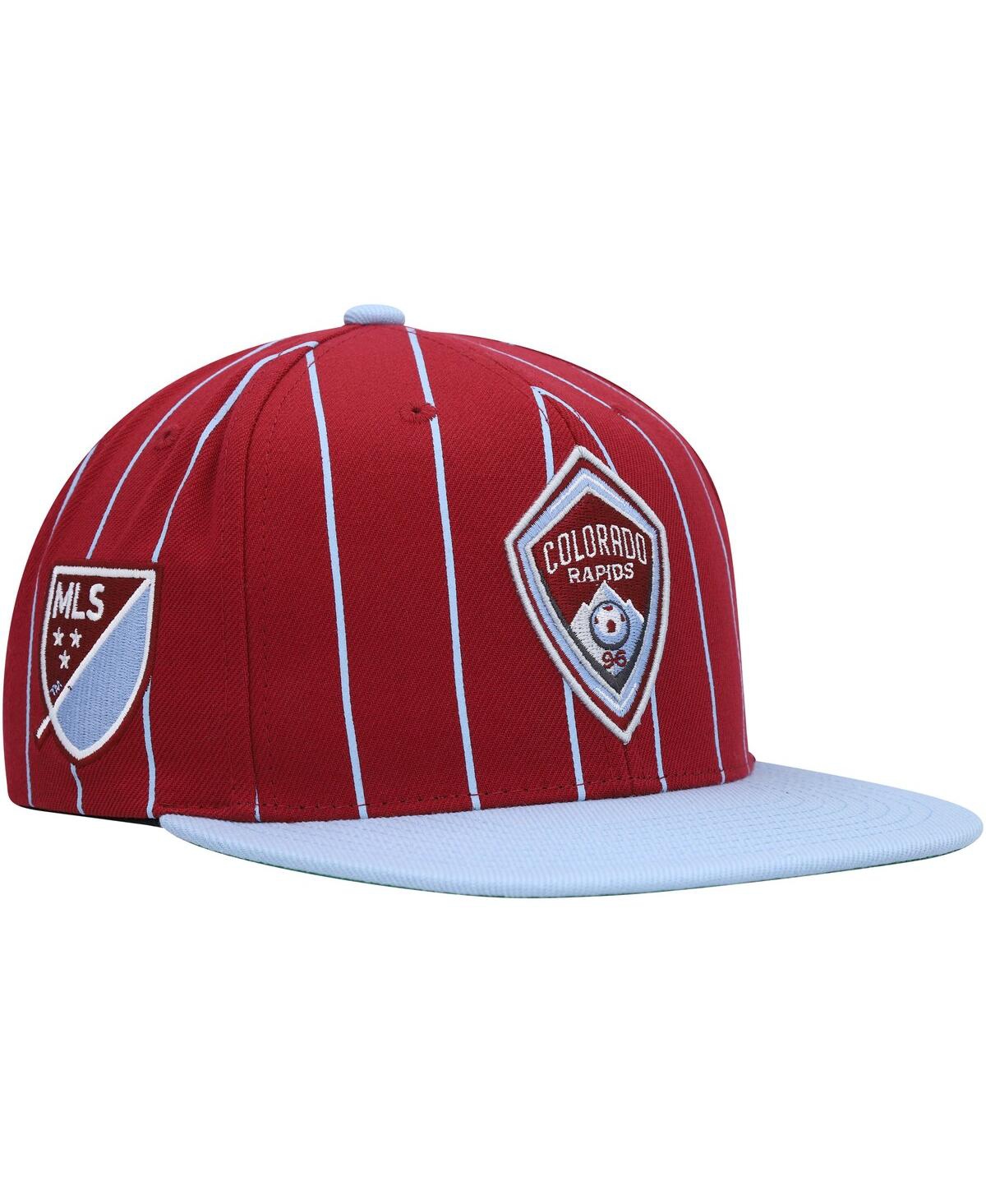 Shop Mitchell & Ness Men's  Red Colorado Rapids Team Pin Snapback Hat