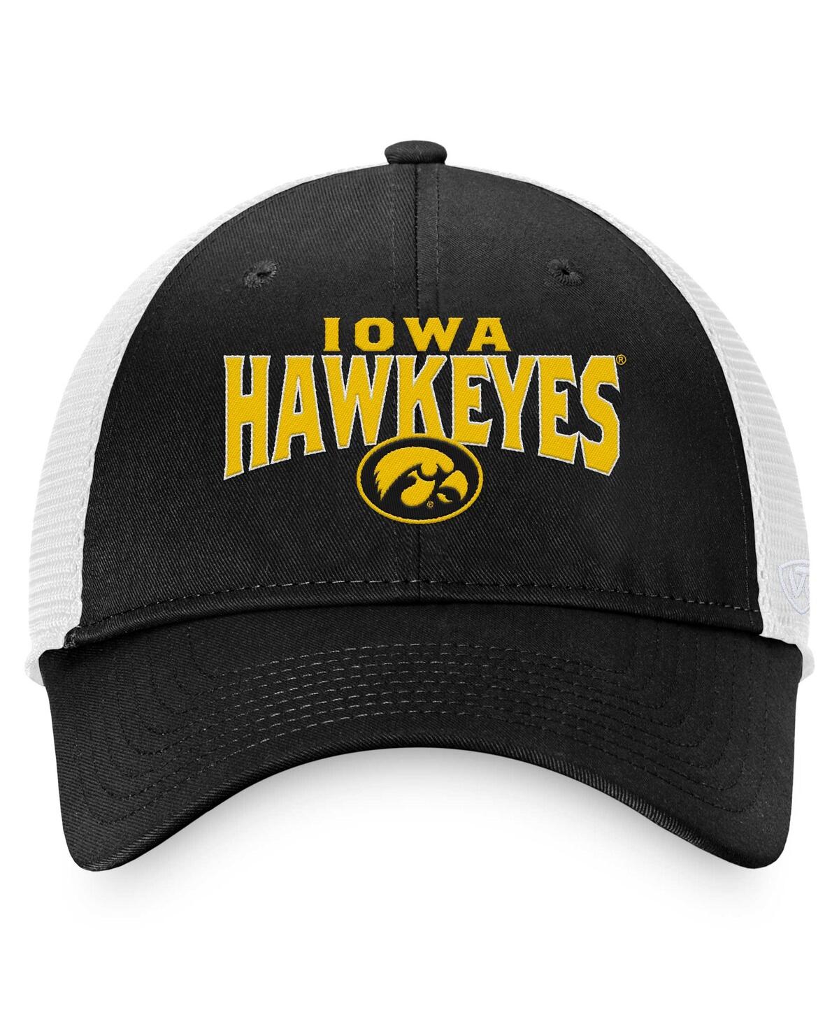 Shop Majestic Men's  Black Iowa Hawkeyes Breakout Trucker Adjustable Hat