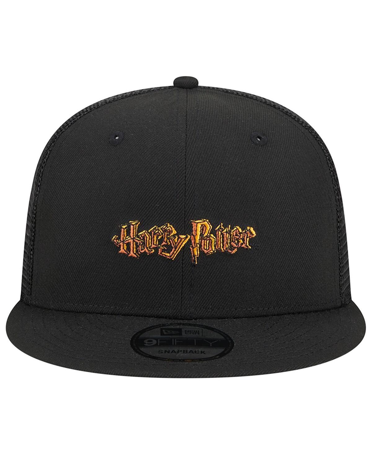 NEW ERA MEN'S NEW ERA BLACK HARRY POTTER TRUCKER 9FIFTY SNAPBACK HAT 