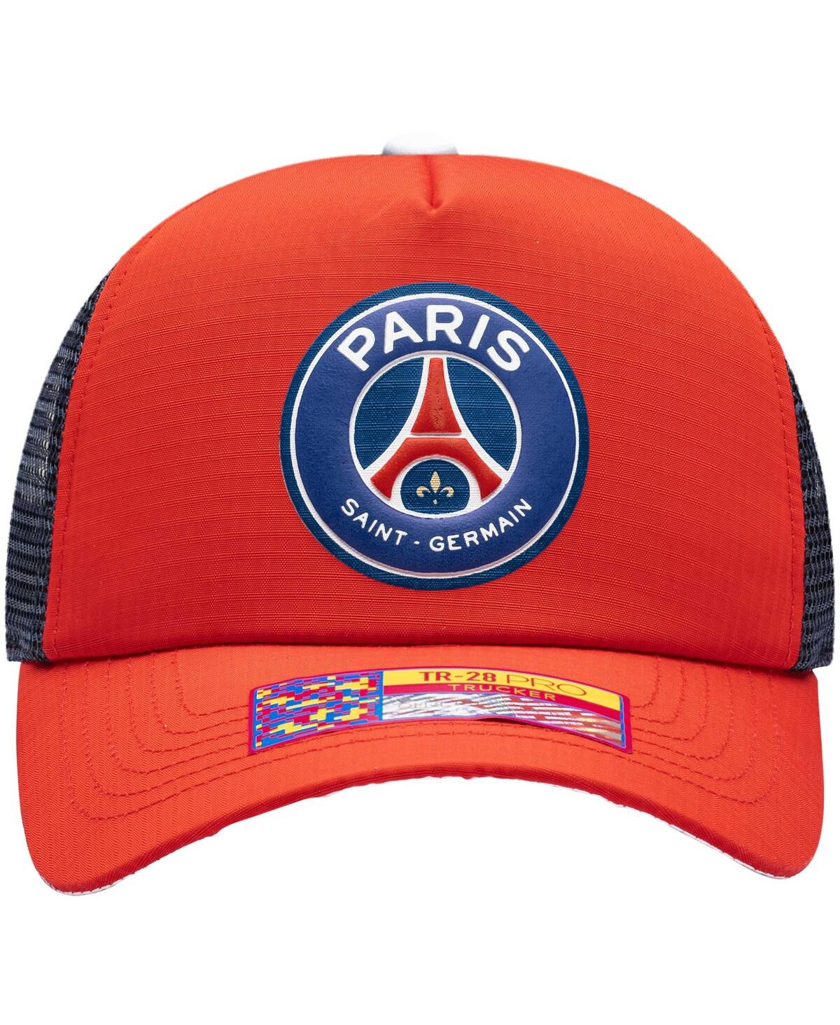 Shop Fan Ink Men's Red Paris Saint-germain Trucker Adjustable Hat
