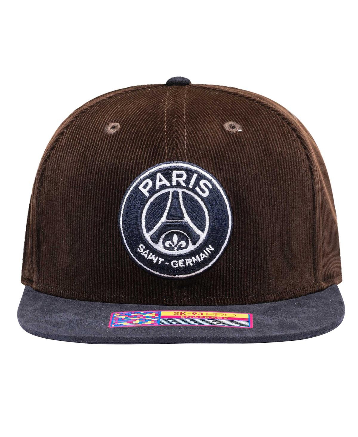 Fan Ink Men's Brown Paris Saint-germain Cognac Snapback Hat In Brown