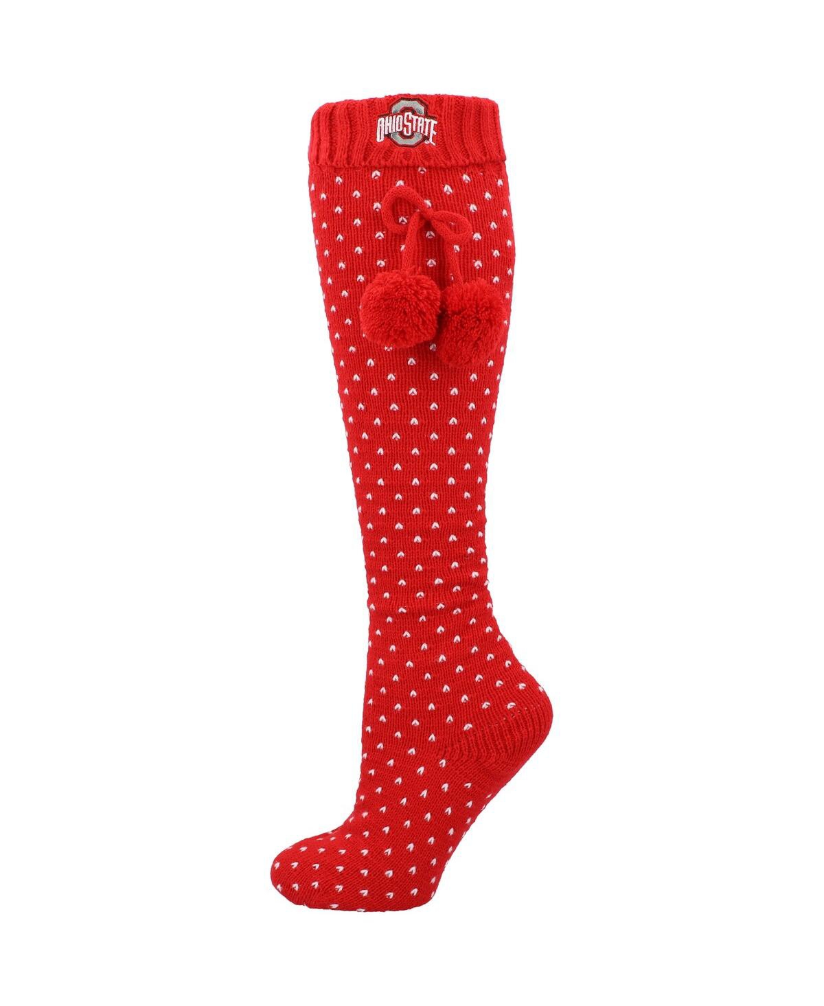 Zoozatz Women's  Scarlet Ohio State Buckeyes Knee High Socks