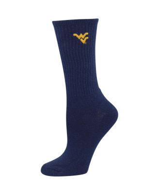 Women's Navy, White West Virginia Mountaineers 2-Pack Quarter-Length Socks