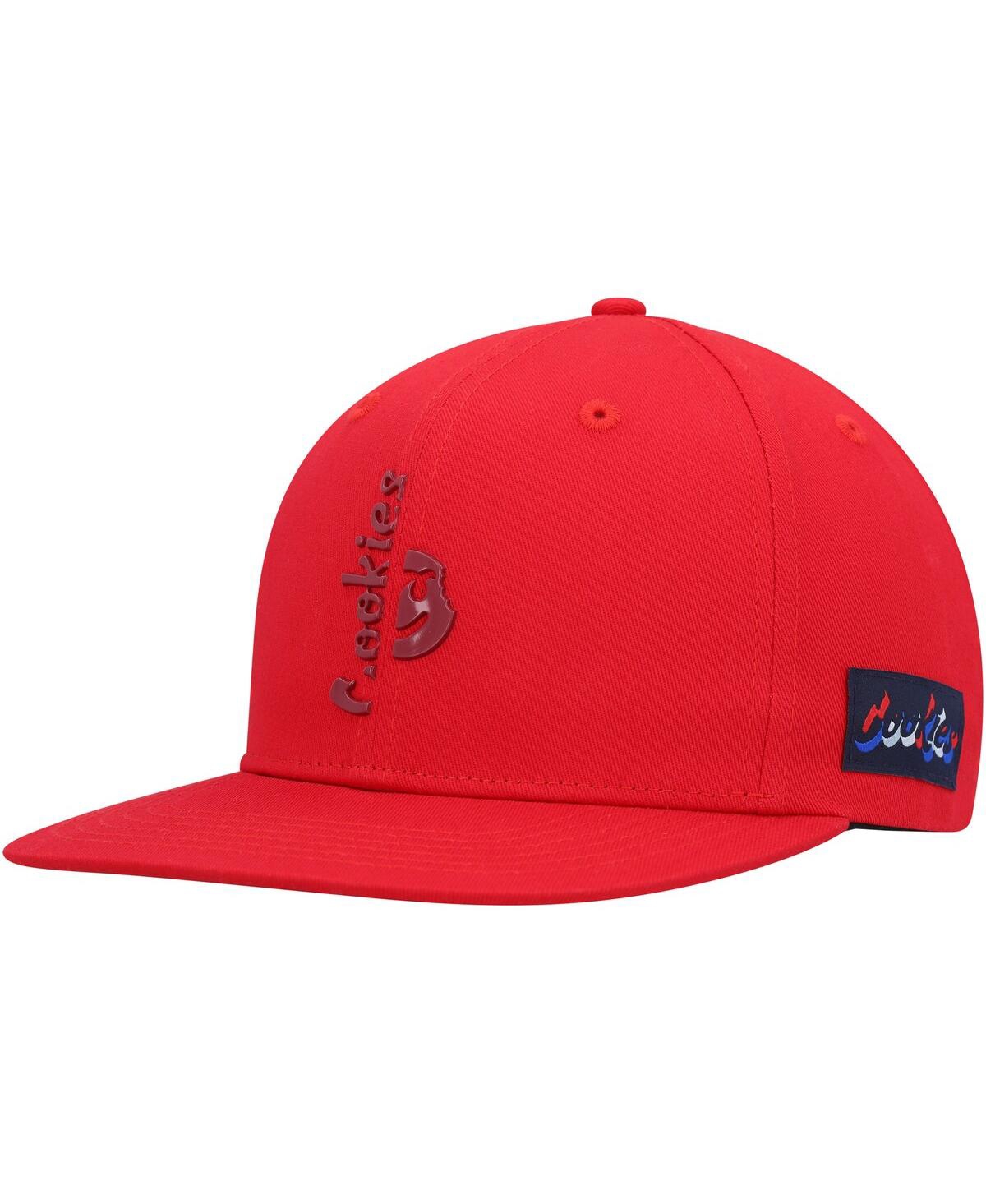 Men's Cookies Red Searchlight Snapback Hat - Red