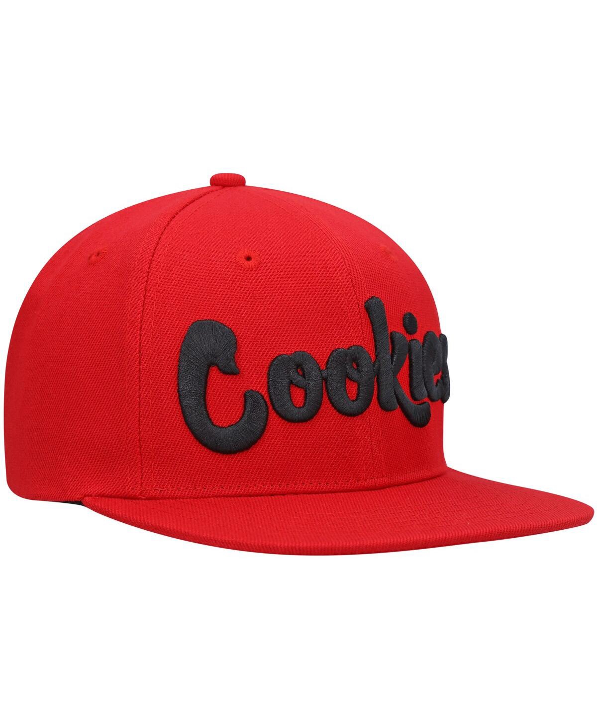 Shop Cookies Men's  Red Original Mint Solid Logo Snapback Hat