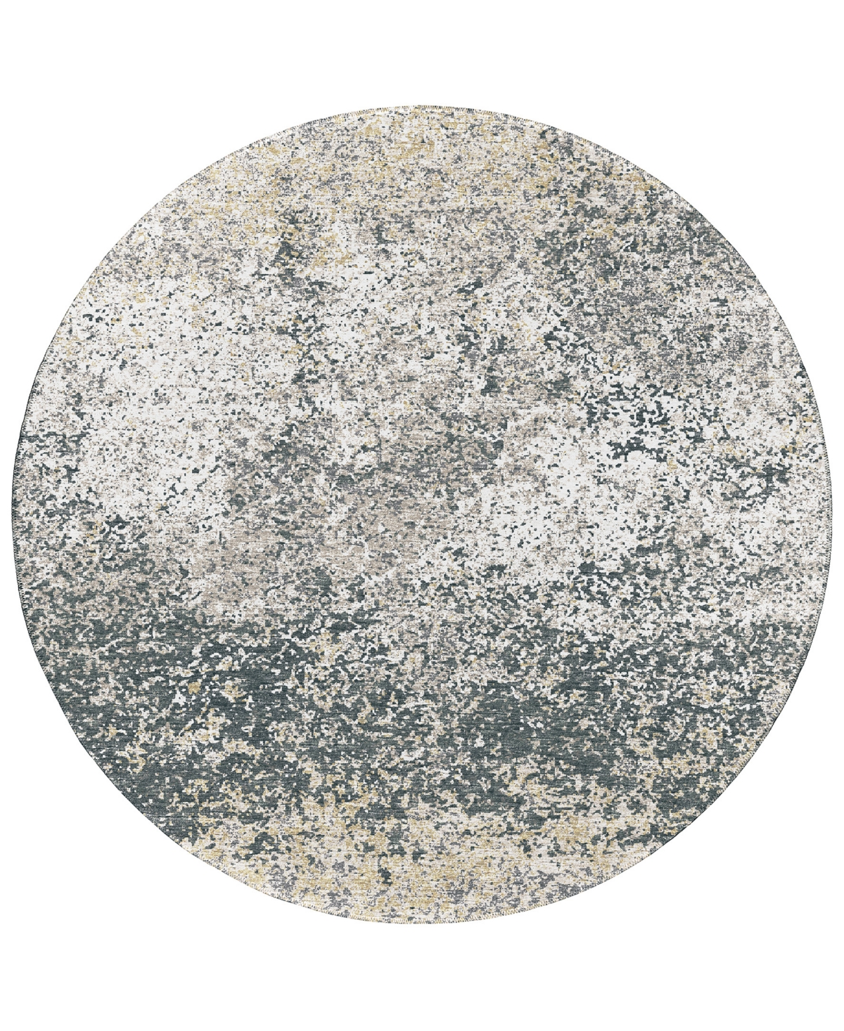 Addison Rylee Outdoor Washable ARY33 8' x 8' Round Area Rug - Gray