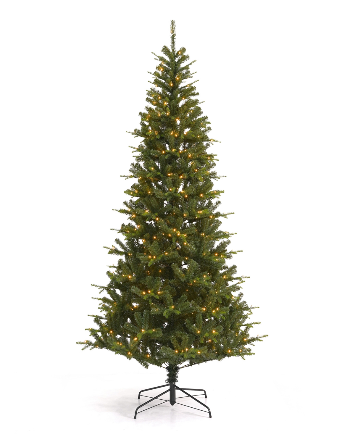 Valley Pine 9' Pre-Lit Pe, Pvc Tree with Metal Stand, 1467 Tips, 550 Led Lights - Green