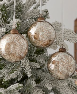 Mercury Glass Ornament 100 Millimeter, Set of 3