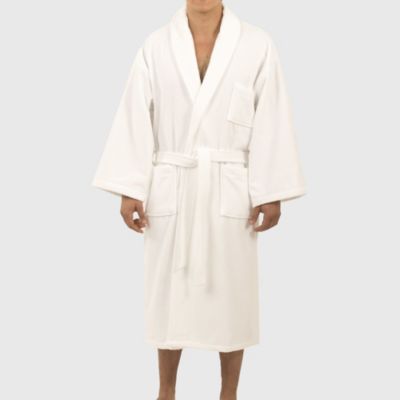 Pure Cotton Men Terry Cloth Bathrobe Super Absorbent Hotel Spa Robe