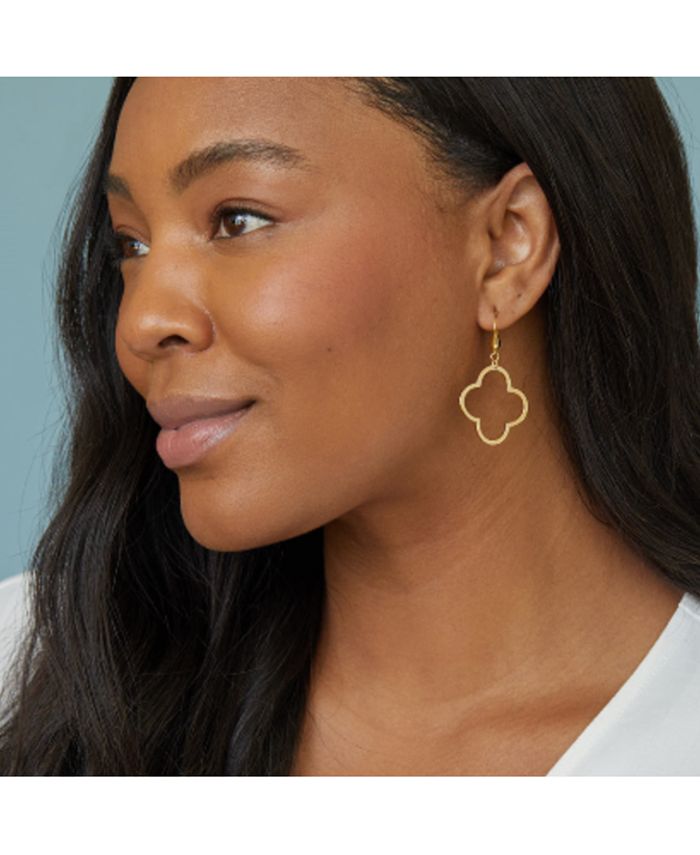 Rivka friedman polished sale clover hook earrings