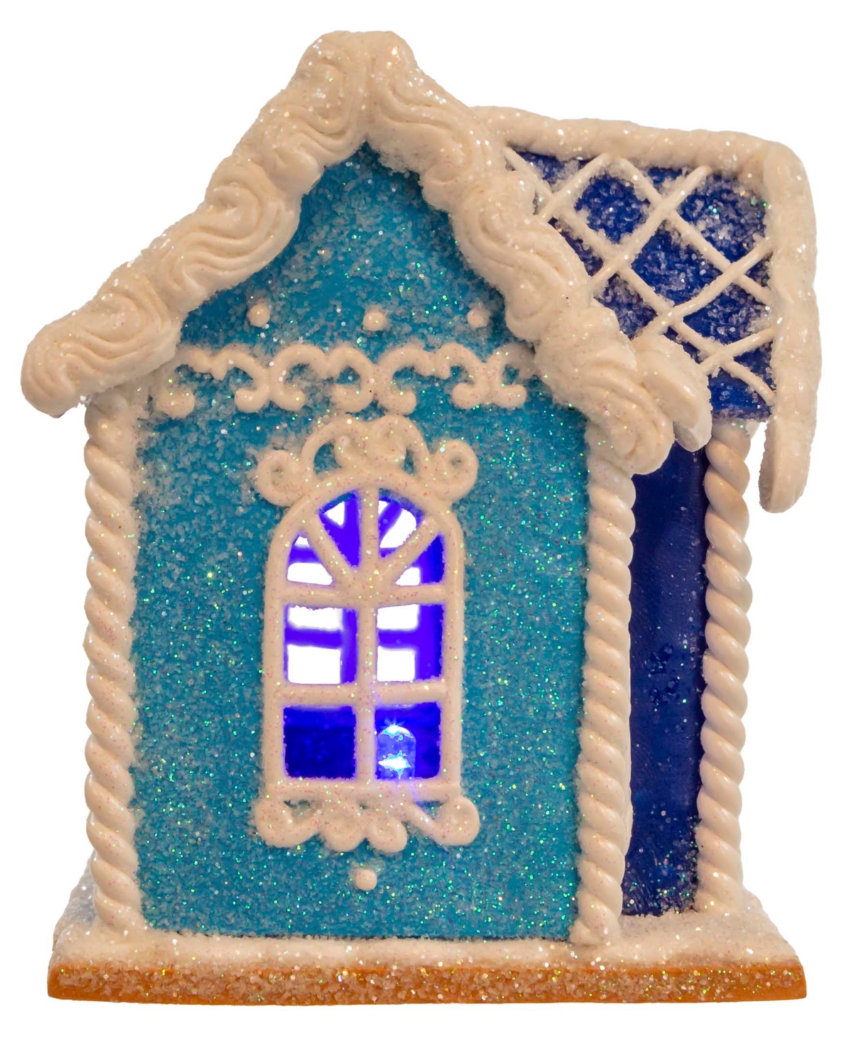 Kurt Adler 4" Claydough Hanukkah Led House Table Piece In Multicolored