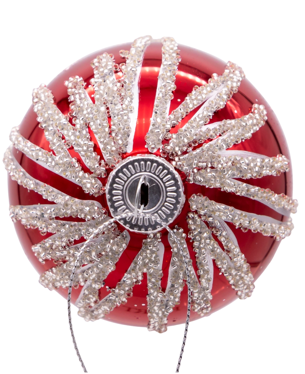 Shop Kurt Adler 80mm Snowflake Ball Ornaments, 6 Piece Set In Red