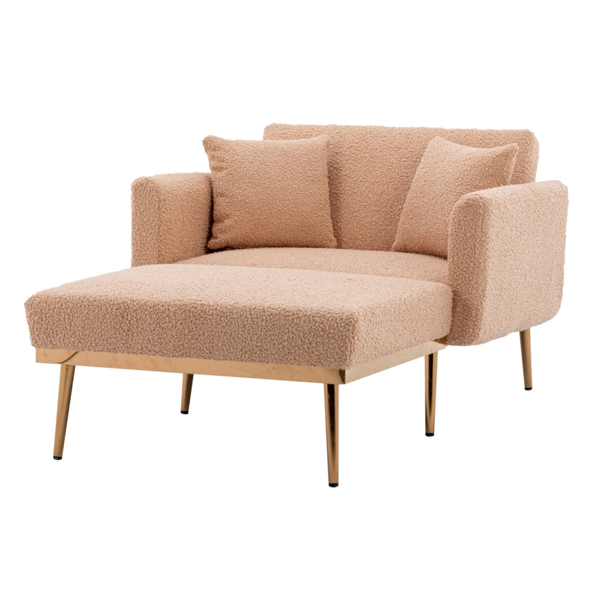 Simplie Fun Chaise Lounge Chair /accent Chair In Brown