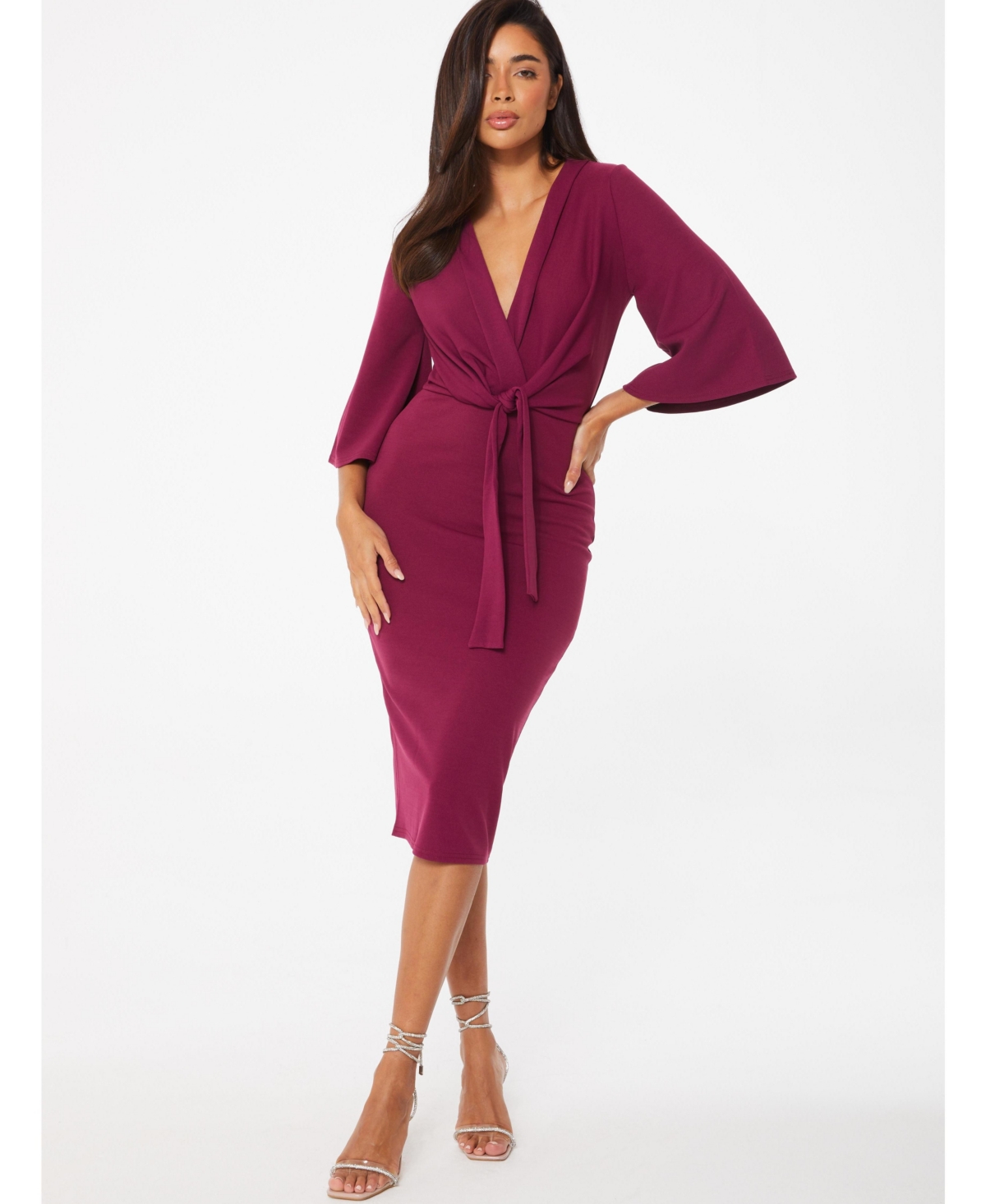 Quiz red batwing dress 2025