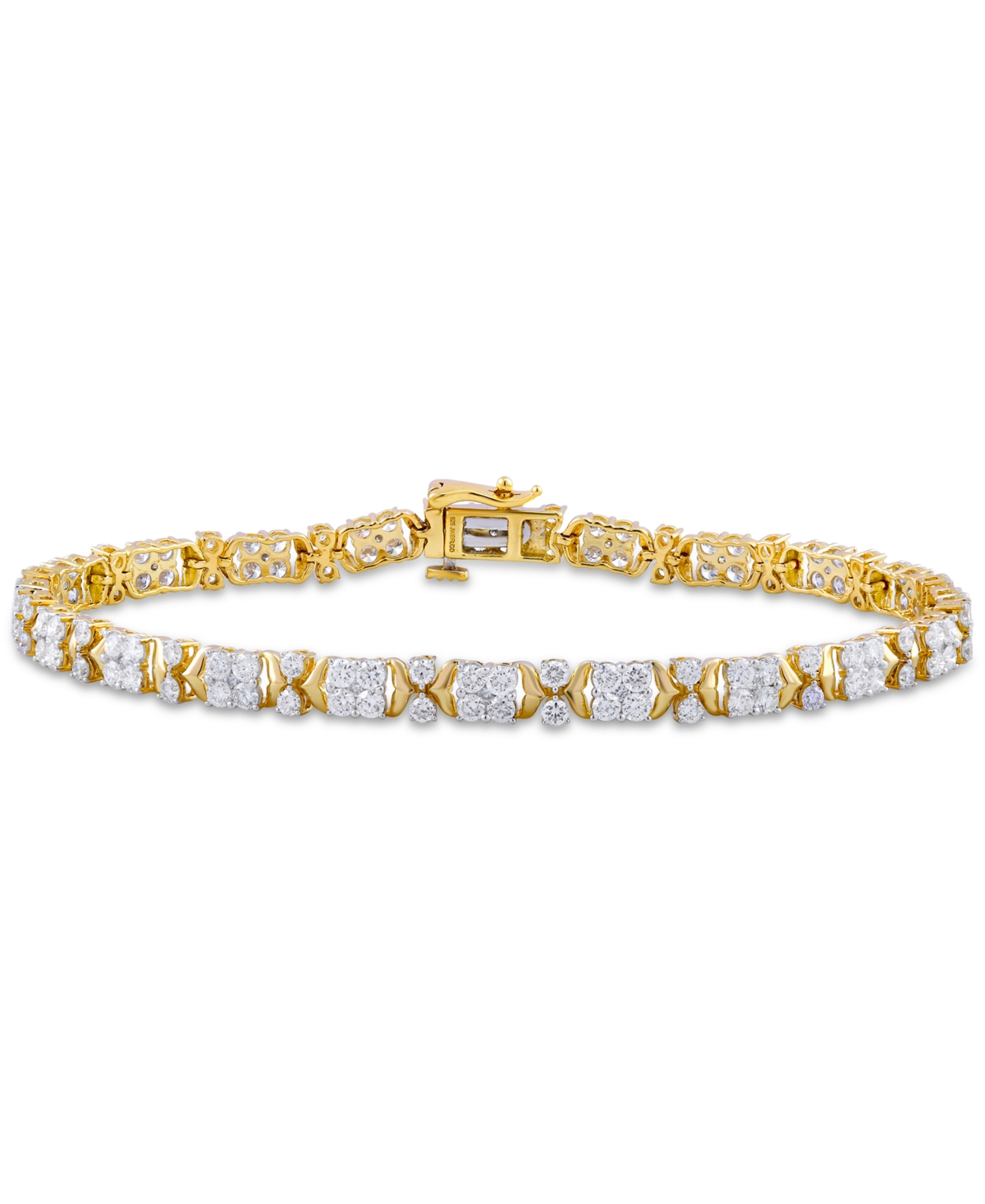 Macy's Diamond Statement Bracelet (4 Ct. T.w.) In 10k Gold In K Yellow Gold