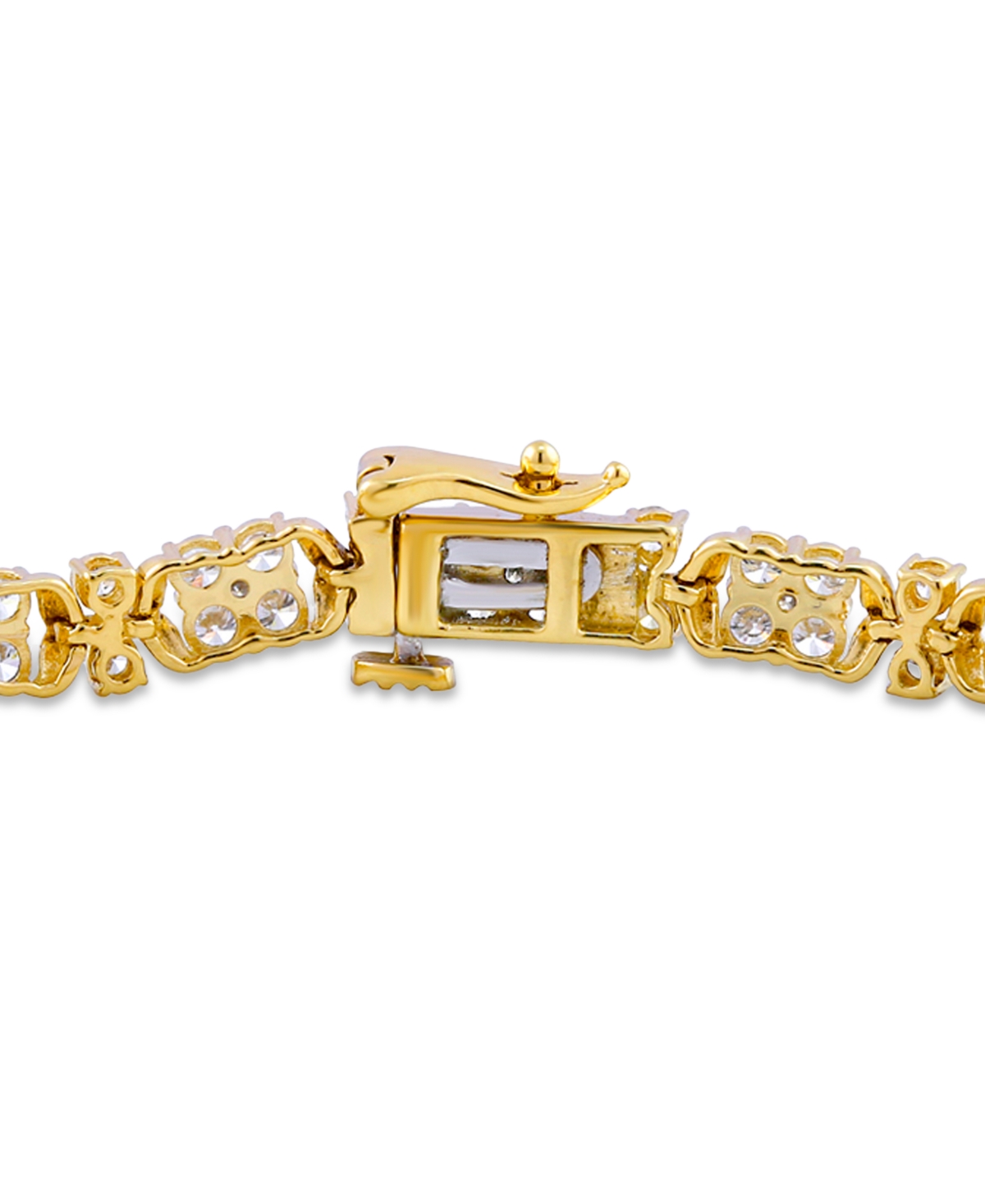 Shop Macy's Diamond Statement Bracelet (4 Ct. T.w.) In 10k Gold In K Yellow Gold