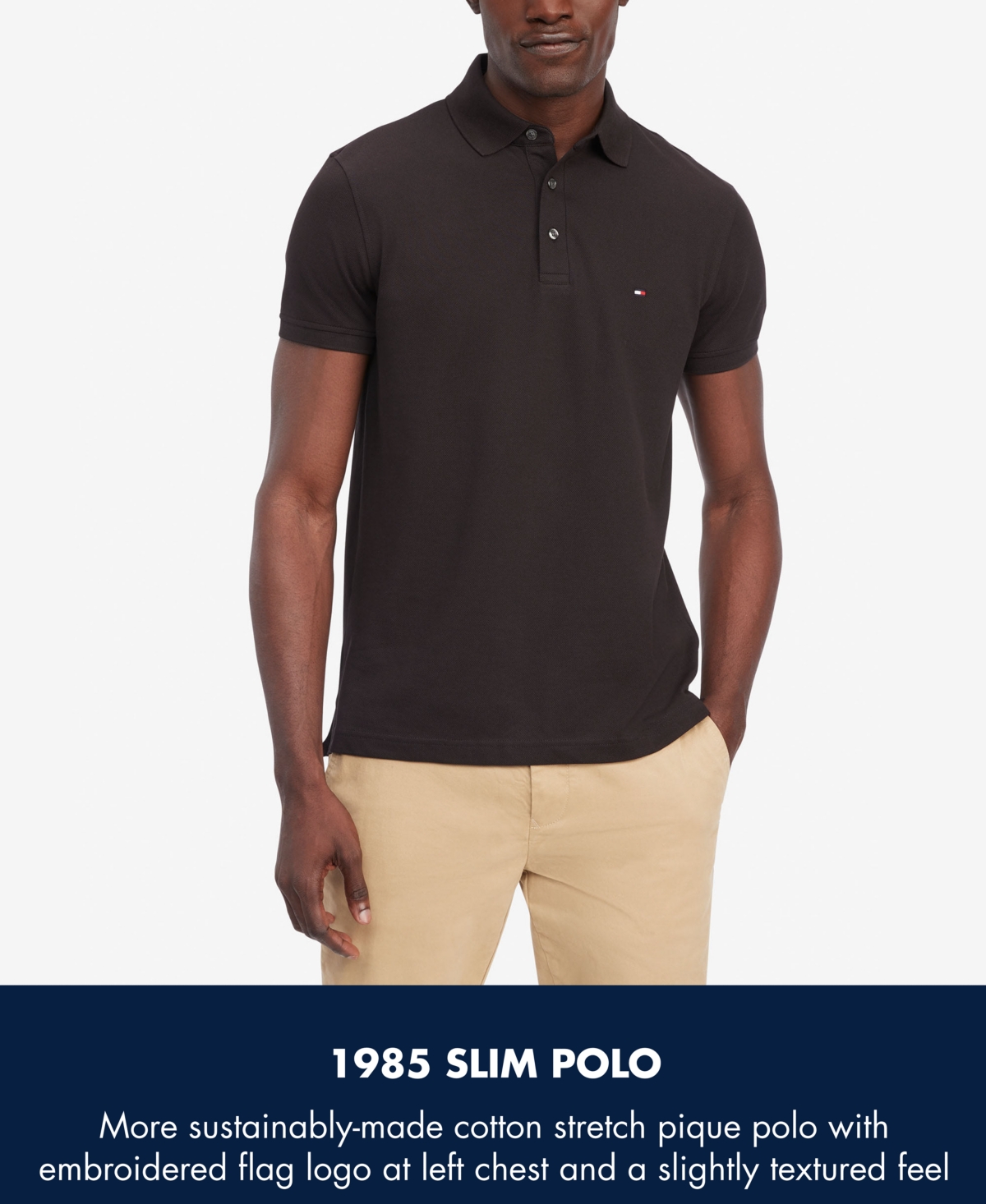 Shop Tommy Hilfiger Men's 1985 Slim Fit Polo Shirt In Sun Kissed